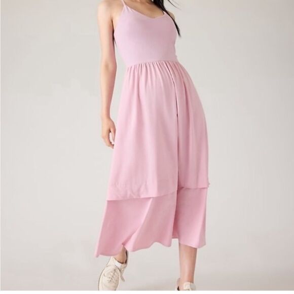 NWOT Athleta Elation V Neck Hybrid Dress. Pink. Extra Small - Picture 1 of 7
